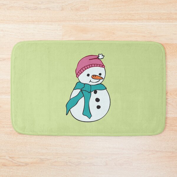 Item preview, Snowman in pink hat designed and sold by Meg M Studio.
