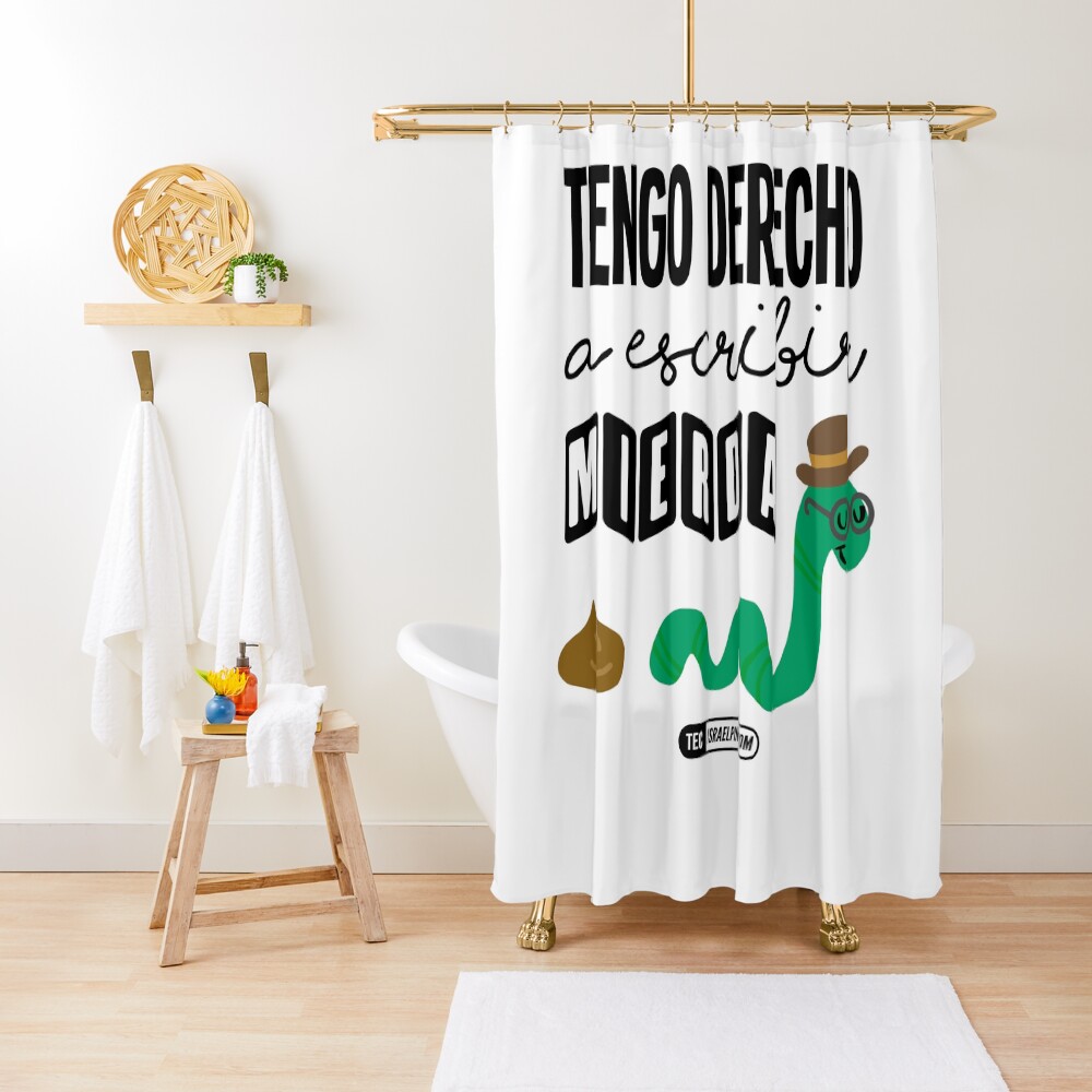 Tengo derecho a escribir mierda Cortina de ducha