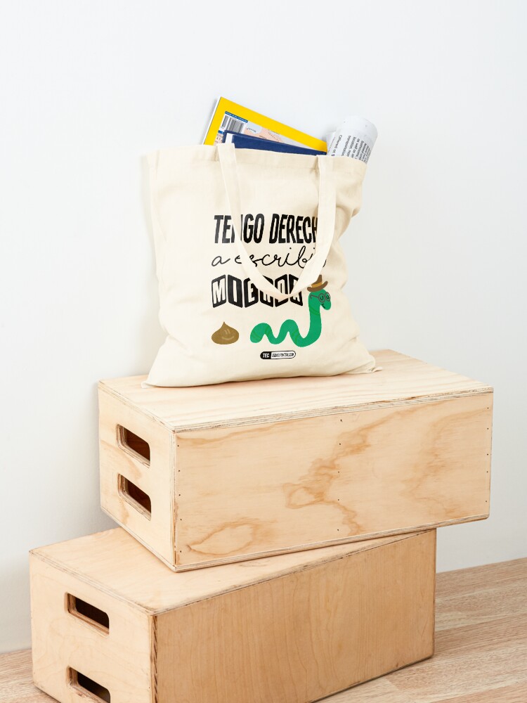 Vista alternativa de Bolsa de tela Tengo derecho a escribir mierda