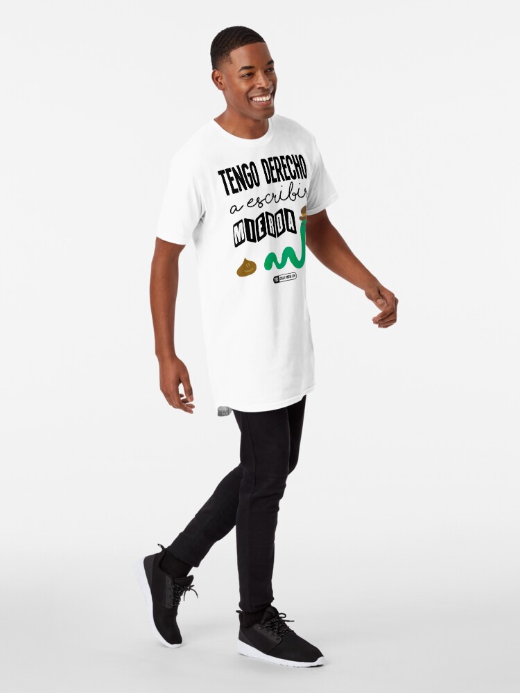 Vista alternativa de Camiseta larga Tengo derecho a escribir mierda