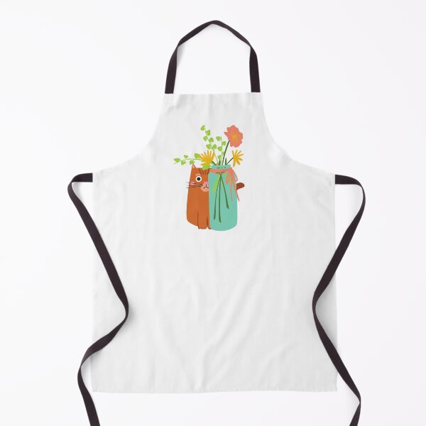 Item preview, Peeping Cat with Flower Vase designed and sold by BohoMoon.