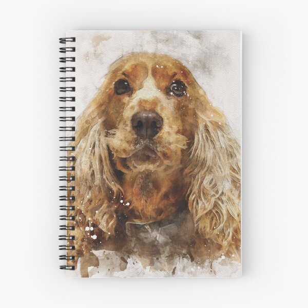Item preview, Cocker Spaniel dog watercolour digital portrait designed and sold by Gerald Waters.