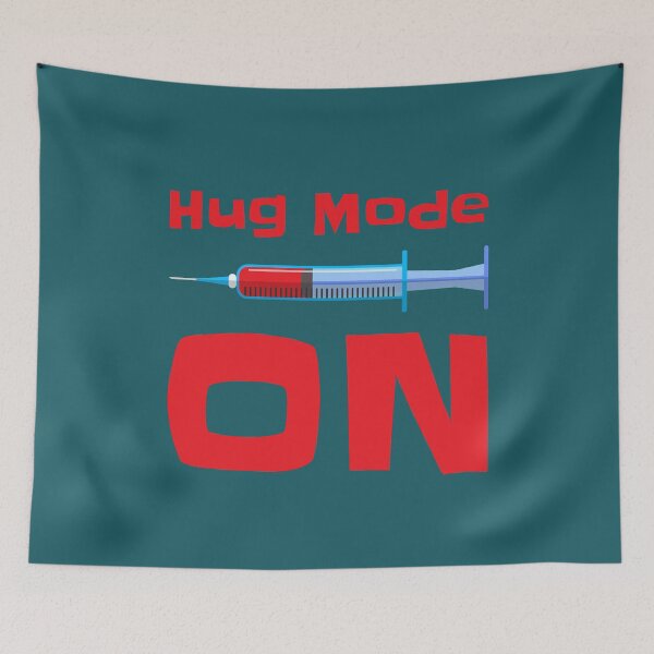 Item preview, Hug Mode: On - Covid Vaccine Syringe designed and sold by WeaveTrumpet.