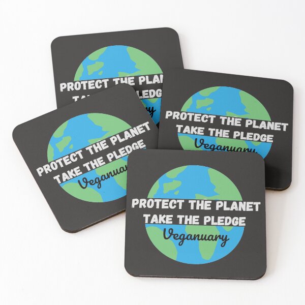 Item preview, Protect The Planet, Take The Pledge - Veganuary White text designed and sold by DesignsBySaxton.