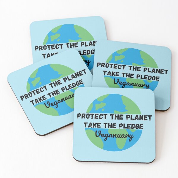 Item preview, Protect The Planet, Take The Pledge split - Veganuary  designed and sold by DesignsBySaxton.