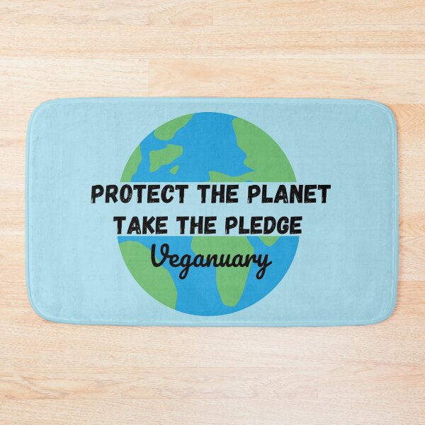Item preview, Protect The Planet, Take The Pledge split - Veganuary  designed and sold by DesignsBySaxton.