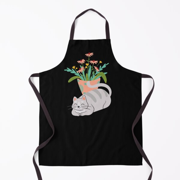 Item preview, Fat Smiling Cat with Boho Flower Pot designed and sold by BohoMoon.