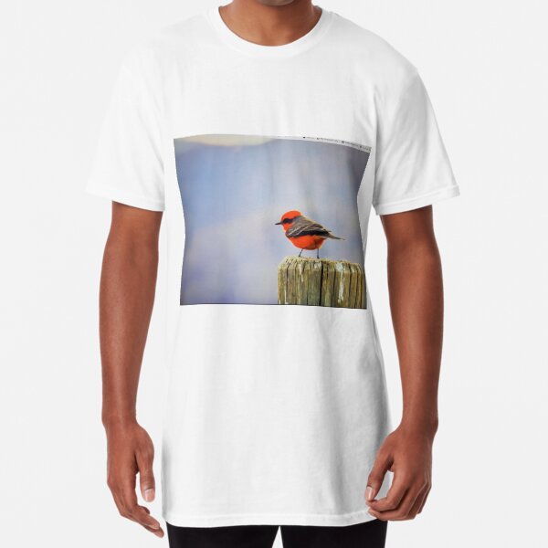 Vermillion fly catcher Long T-Shirt