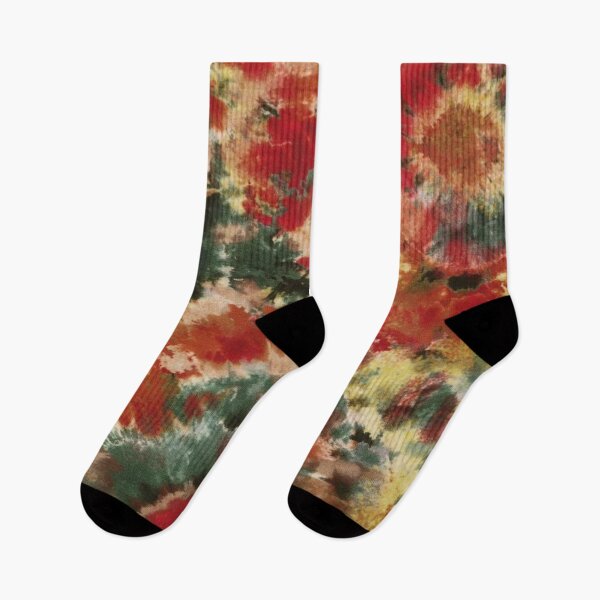 Item preview, Batik Floreal dark green,red & orange pattern  designed and sold by jwebmarket.