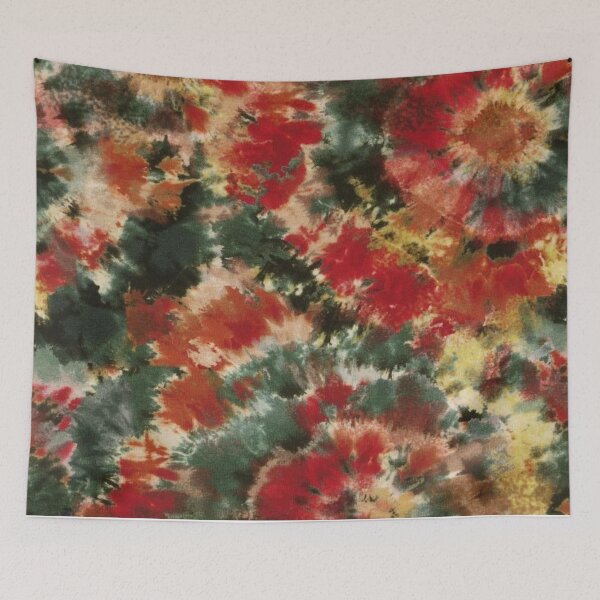 Item preview, Batik Floreal dark green,red & orange pattern  designed and sold by jwebmarket.