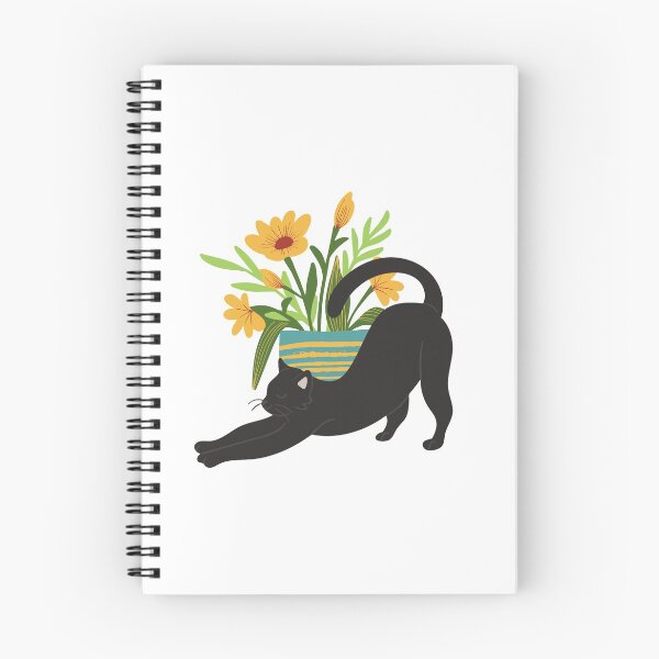 Item preview, My Lazy Black Cat with Yellow Sunflowers designed and sold by BohoMoon.