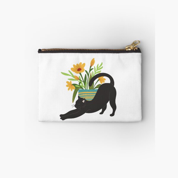Item preview, My Lazy Black Cat with Yellow Sunflowers designed and sold by BohoMoon.
