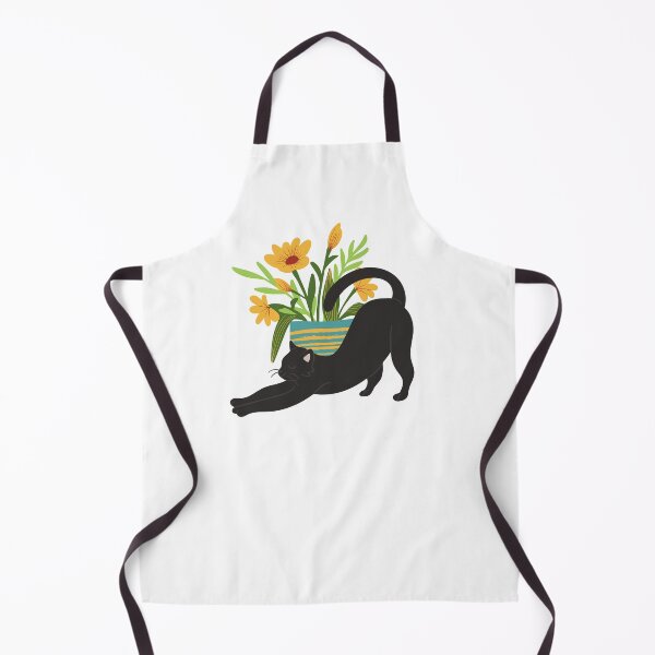 Item preview, My Lazy Black Cat with Yellow Sunflowers designed and sold by BohoMoon.