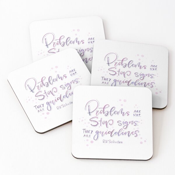 Item preview, Lettering: Problems are Guidelines designed and sold by GrayCatGraphics.