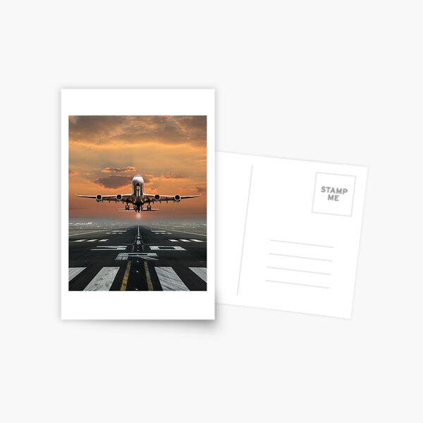 Airplane Takeoff Postcard
