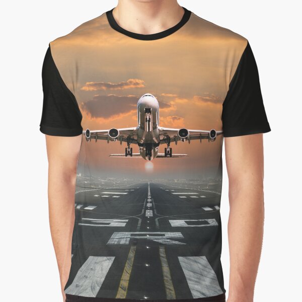 Vista previa del artículo con la obra «Despegue de avión», diseñado y vendido por jetmike.