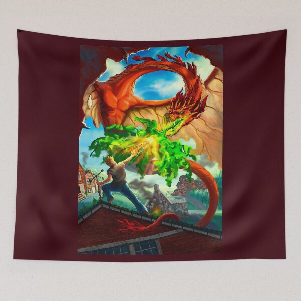 Item preview, Acid Spitting Wyvern Rooftop Dragon Mage Battle designed and sold by Andrew Gaia.