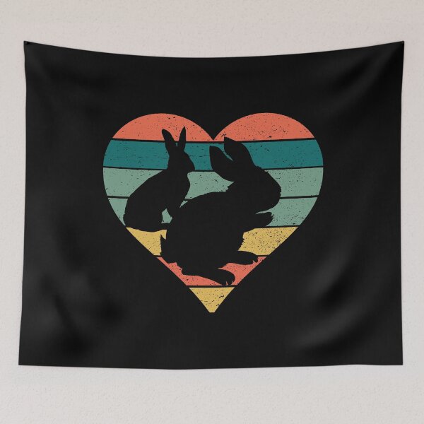 Item preview, Vintage Heart Rabbit colorful cute passionate cool designed and sold by Joxxio.