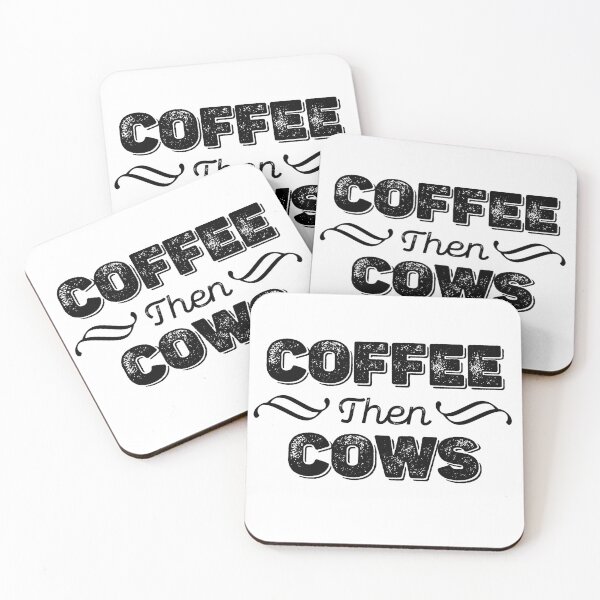 Item preview, Coffee then Cows Design (black version) designed and sold by kickwear-com.