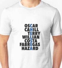 Chelsea spelt using player names Unisex T-Shirt