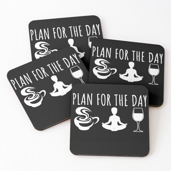 Item preview,  Plan For The Day,Yoga Meditation,Coffee Yoga Wine,Coffee lover gift,Yoga,Wine Lover,Laptop Skins, scraf, mobile cases, face masks designed and sold by kenganalashish.