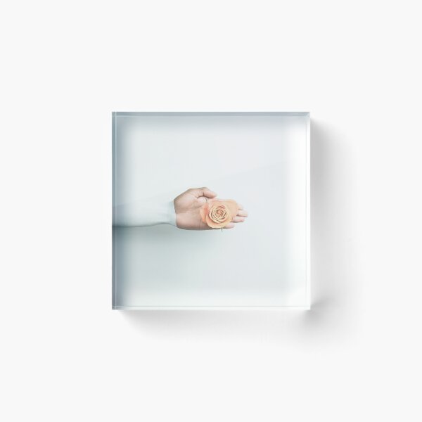 Item preview, White minimalistic rose in hand designed and sold by zumza.