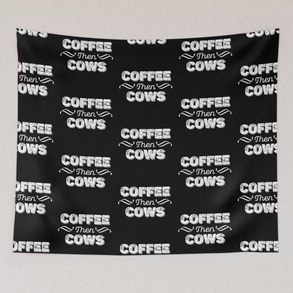 Item preview, Coffee then Cows Design (white version) designed and sold by kickwear-com.