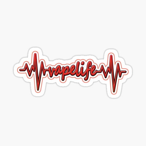 Vapelife HeartBeat Red Sticker