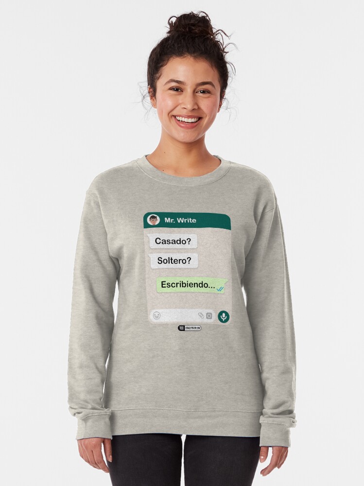 Vista alternativa de Sudadera sin capucha Casado? Soltero? Escribiendo... Para hombres gay