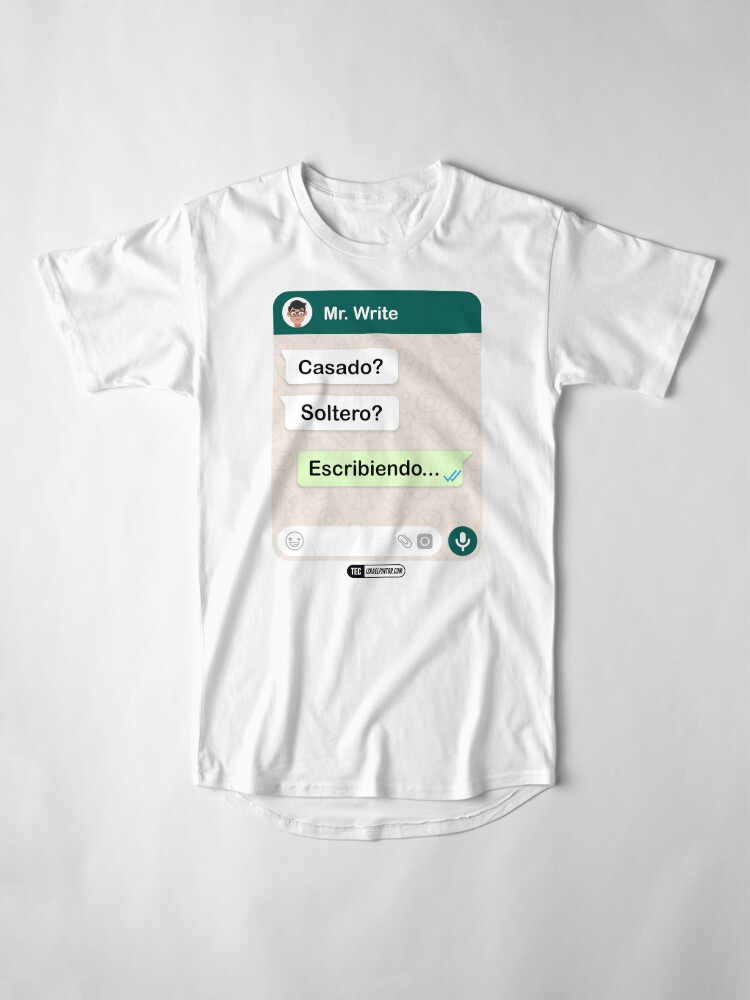 Vista alternativa de Camiseta larga Casado? Soltero? Escribiendo... Para hombres gay
