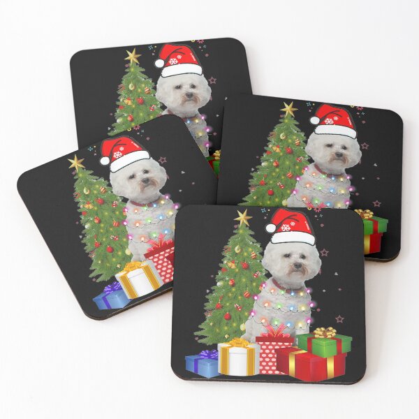 Item preview, Santa Bichon Frise Dog Christmas Tree Light Funny Xmas Dog designed and sold by EmilyPippin.