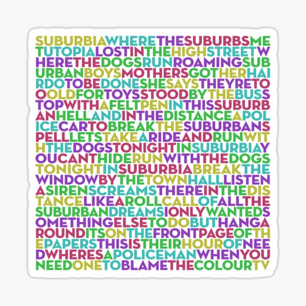 Item preview, Suburbia - Pet Shop Boys v.1 designed and sold by x1brett.