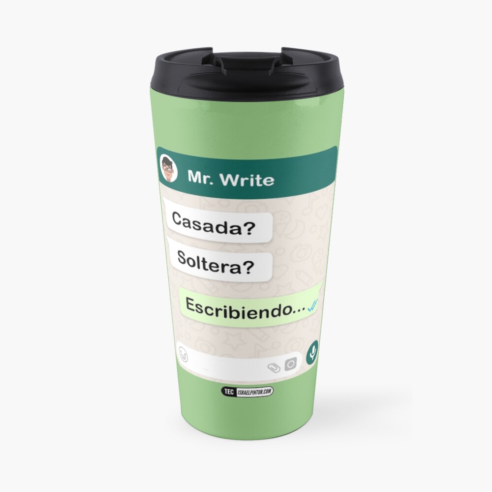 Casada? Soltera? Escribiendo... Para mujeres hetero Taza de viaje