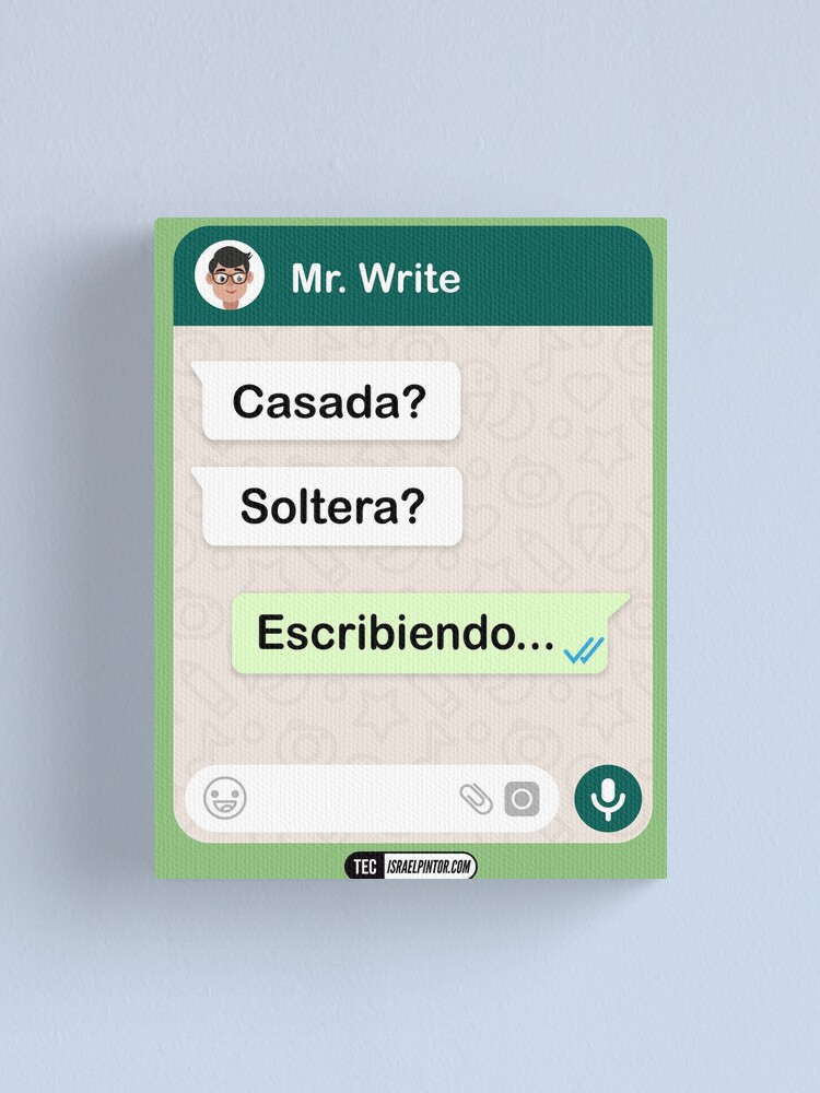 Vista alternativa de Lienzo Casada? Soltera? Escribiendo... Para mujeres hetero