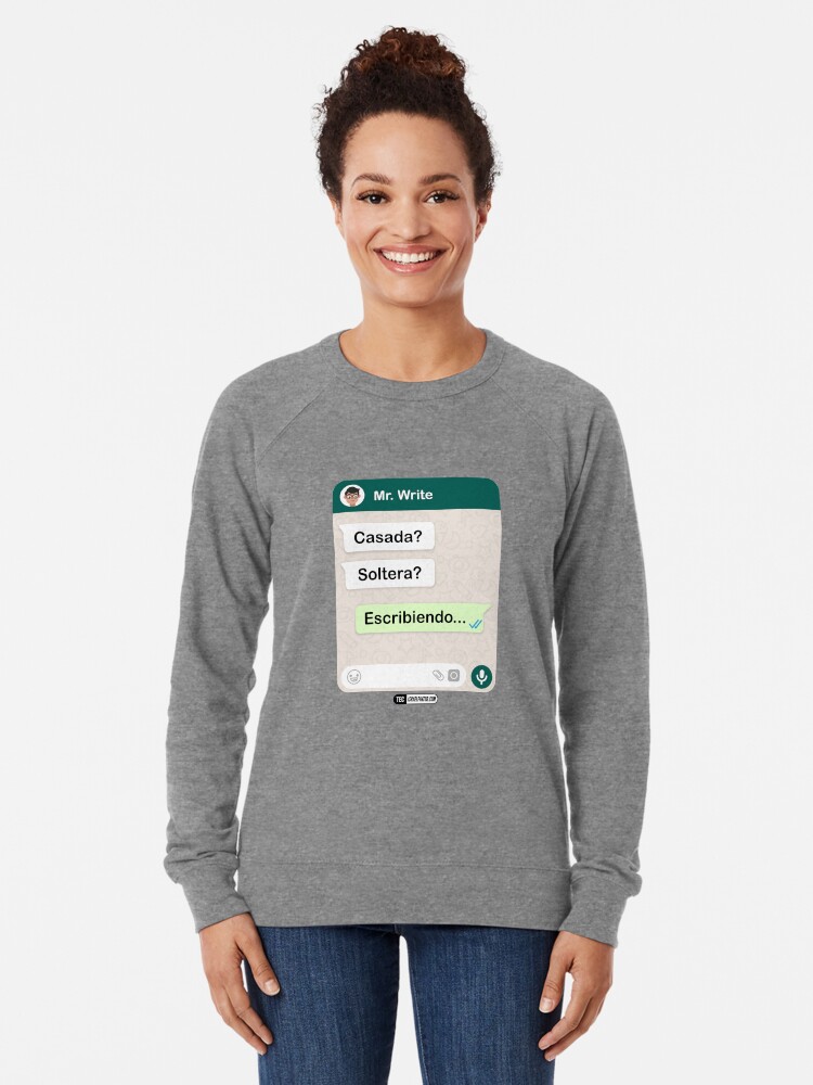 Vista alternativa de Sudadera ligera Casada? Soltera? Escribiendo... Para mujeres hetero