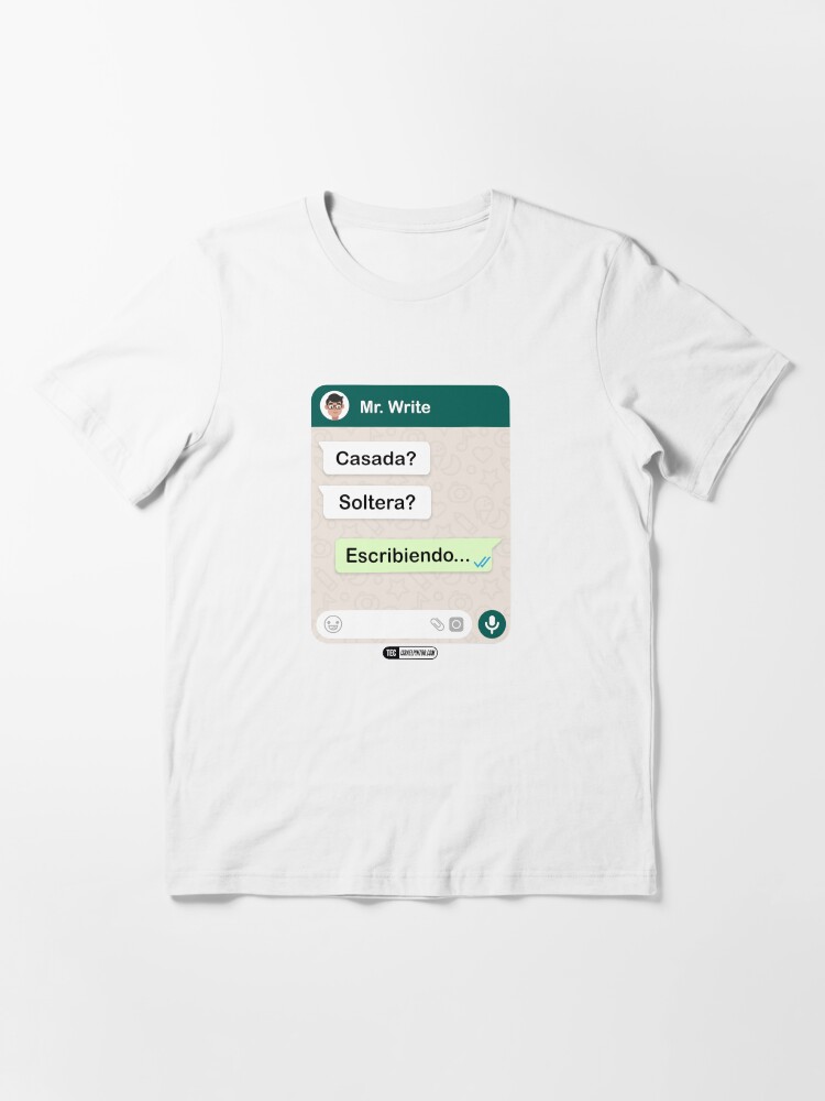Vista alternativa de Camiseta esencial Casada? Soltera? Escribiendo... Para mujeres hetero