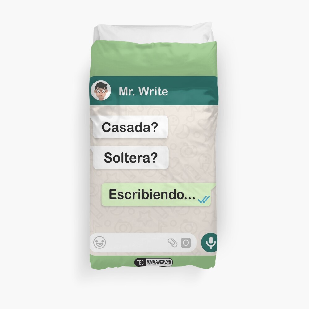 Casada? Soltera? Escribiendo... Para mujeres hetero Funda nórdica