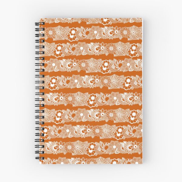 Item preview, Floral Nautical Stripes Design on Pumpkin Spice Burnt Orange designed and sold by Pentanglement.