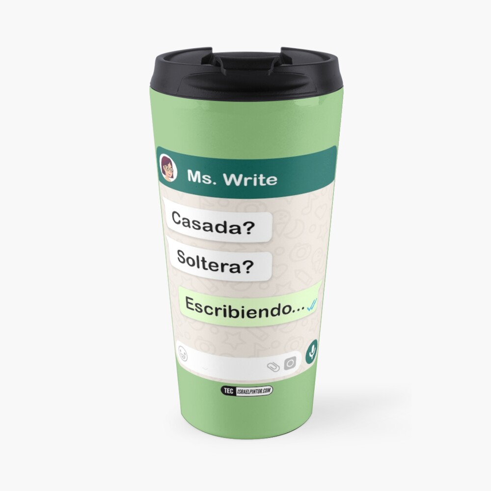 Casada? Soltera? Escribiendo... Para mujeres lesbianas Taza de viaje