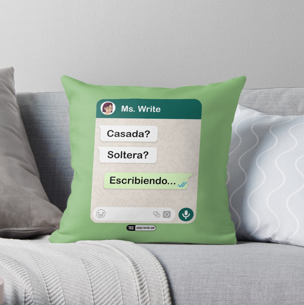 Casada? Soltera? Escribiendo... Para mujeres lesbianas Cojín
