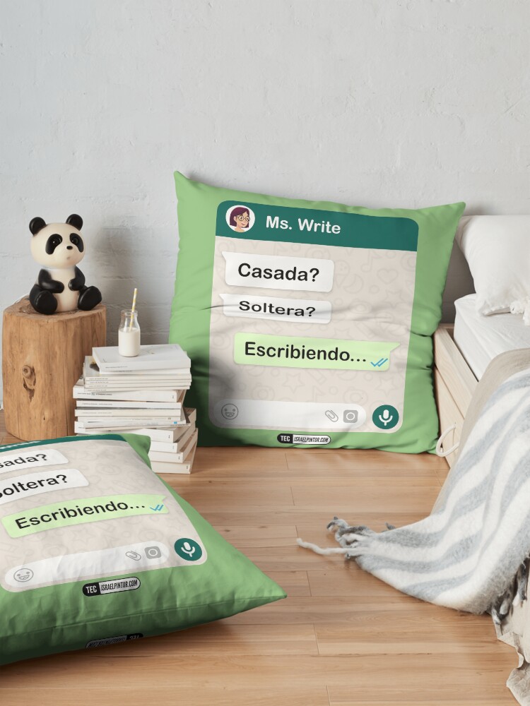 Vista alternativa de Cojines de suelo Casada? Soltera? Escribiendo... Para mujeres lesbianas