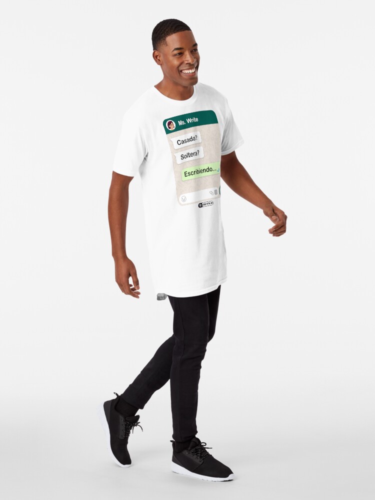 Vista alternativa de Camiseta larga Casada? Soltera? Escribiendo... Para mujeres lesbianas