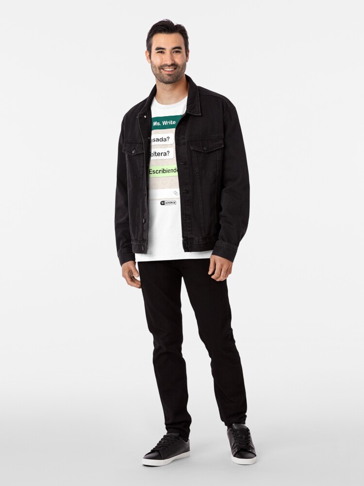 Vista alternativa de Camiseta premium Casada? Soltera? Escribiendo... Para mujeres lesbianas