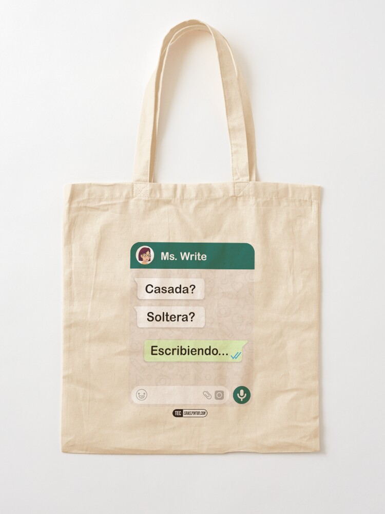 Vista alternativa de Bolsa de tela Casada? Soltera? Escribiendo... Para mujeres lesbianas