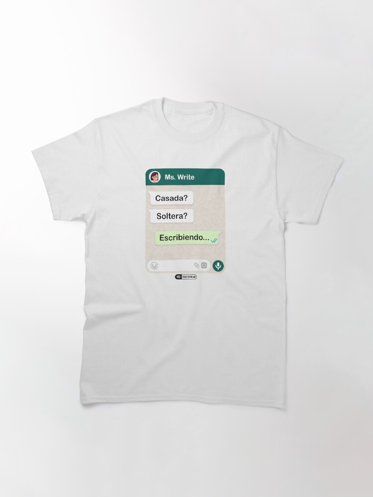 Vista alternativa de Camiseta clásica Casada? Soltera? Escribiendo... Para mujeres lesbianas