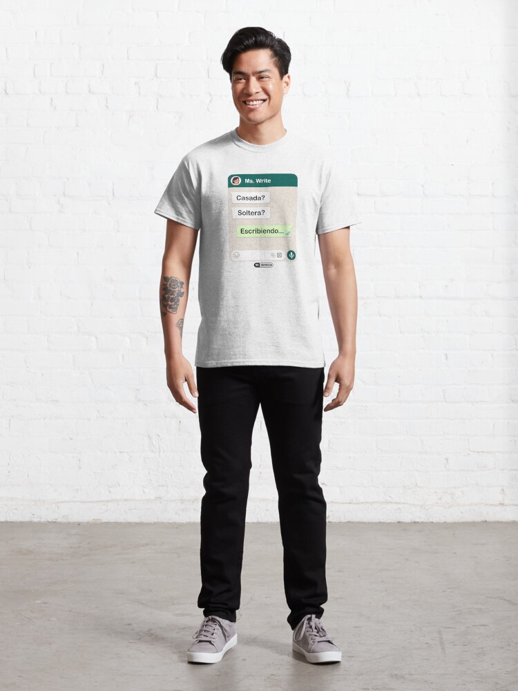 Vista alternativa de Camiseta clásica Casada? Soltera? Escribiendo... Para mujeres lesbianas