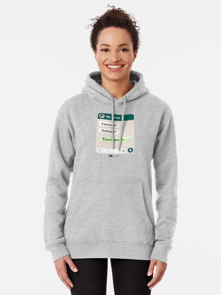Vista alternativa de Sudadera con capucha Casada? Soltera? Escribiendo... Para mujeres lesbianas