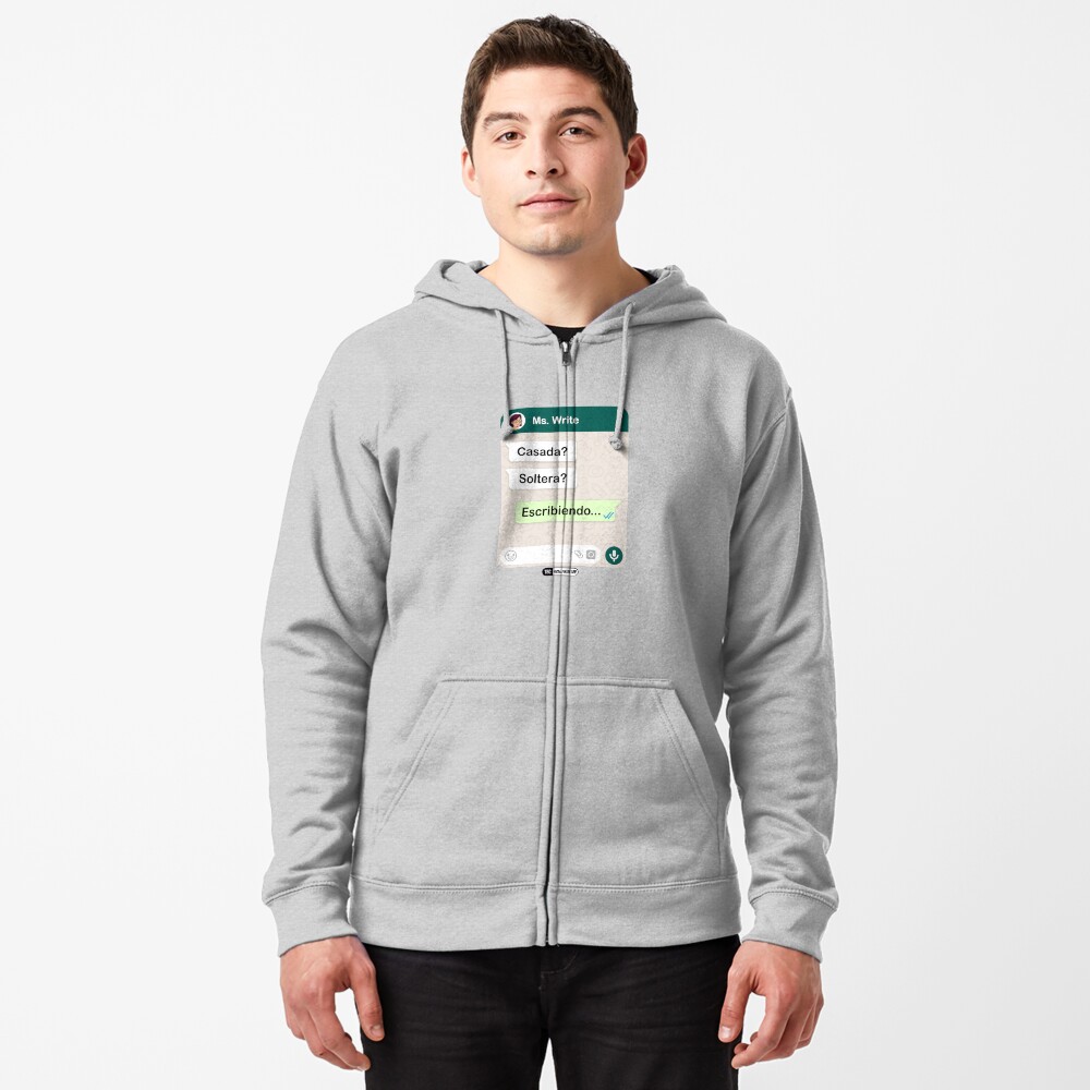 Casada? Soltera? Escribiendo... Para mujeres lesbianas Sudadera con capucha y cremallera