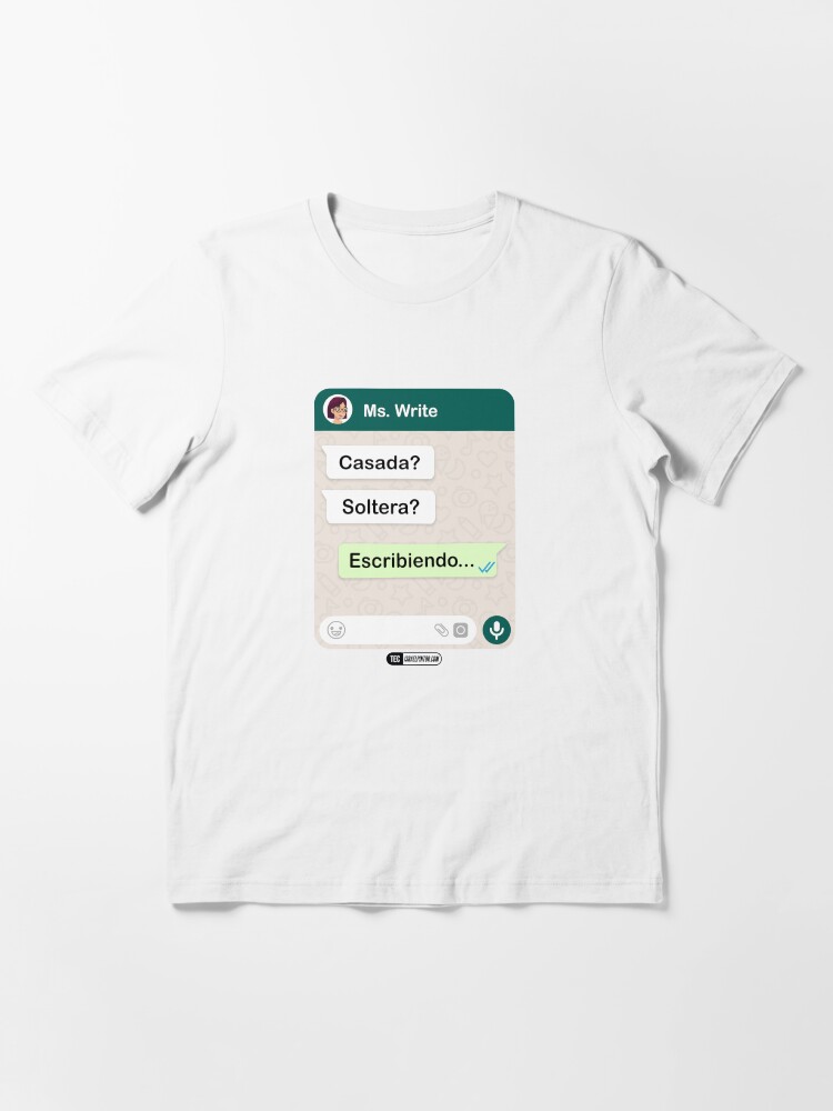 Vista alternativa de Camiseta esencial Casada? Soltera? Escribiendo... Para mujeres lesbianas