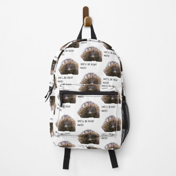 Item preview, She'll be right mate. Photograph of an echidna and black text. designed and sold by JellyBeenzz.